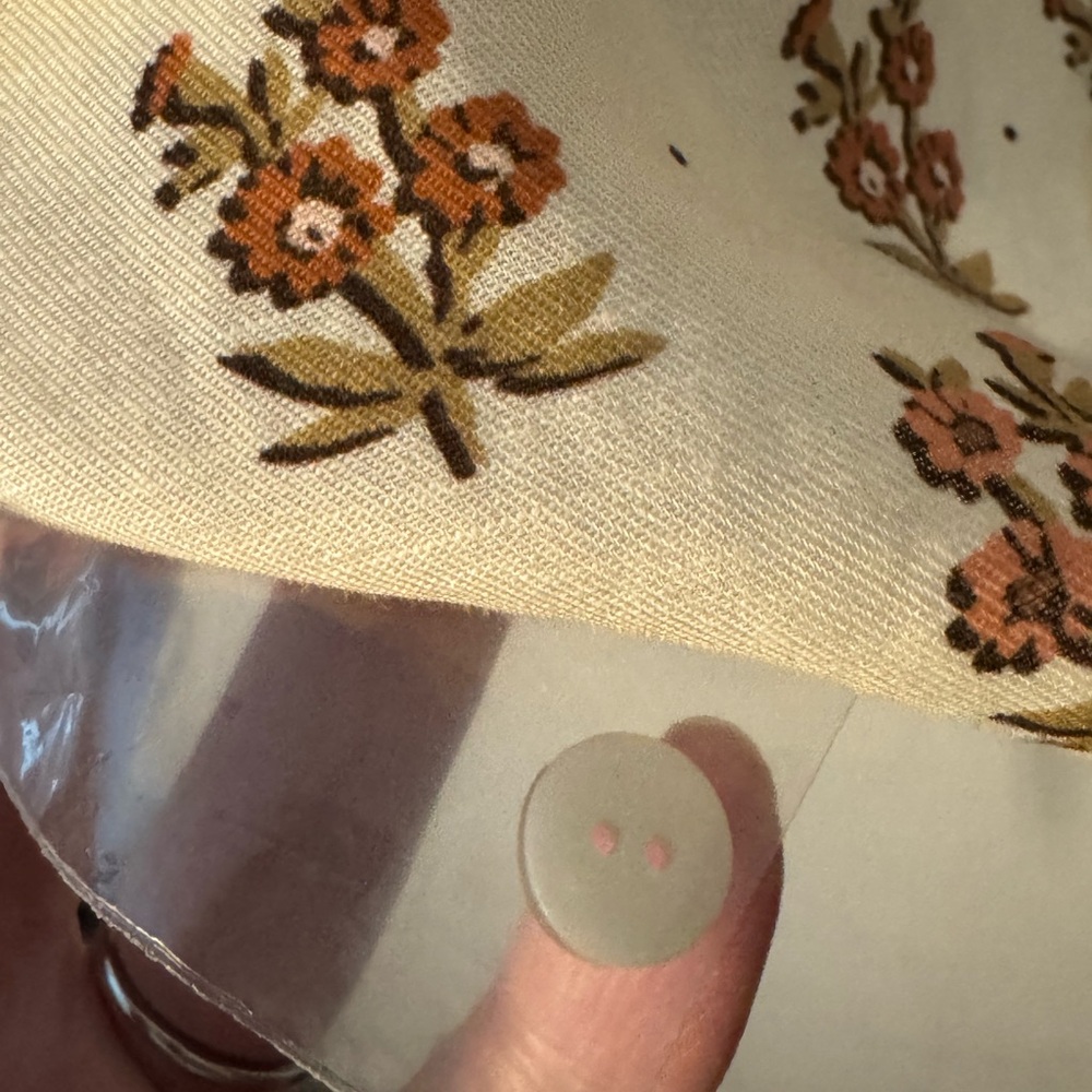 Spartina 449 Floral Button-Down Top β Size Small β Lyocell/Cotton/Linen - Picture 7 of 9